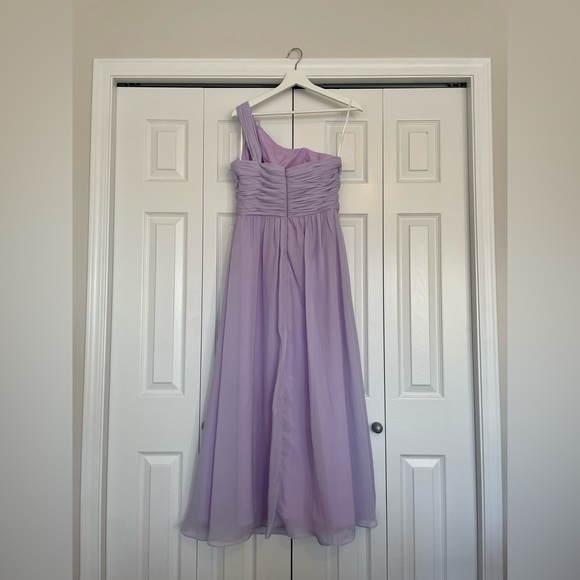 Lilac One-shoulder bridesmaid dress - Picture 3 of 7